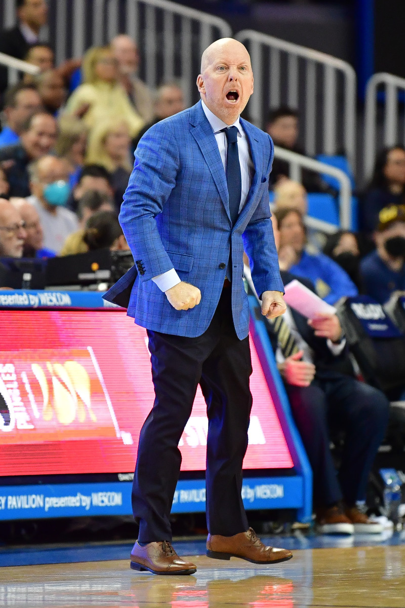 UCLA Bruins coach Mick Cronin watches a game against the California Golden Bears.