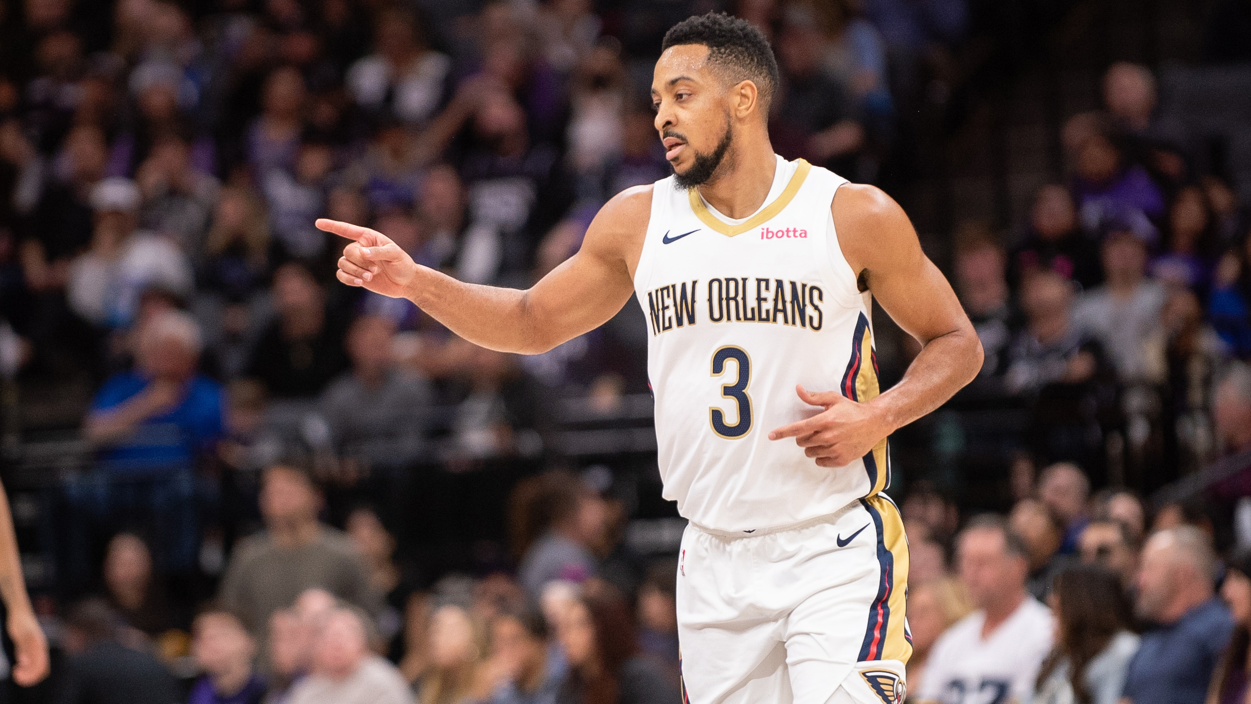 New Orleans Pelicans guard CJ McCollum.