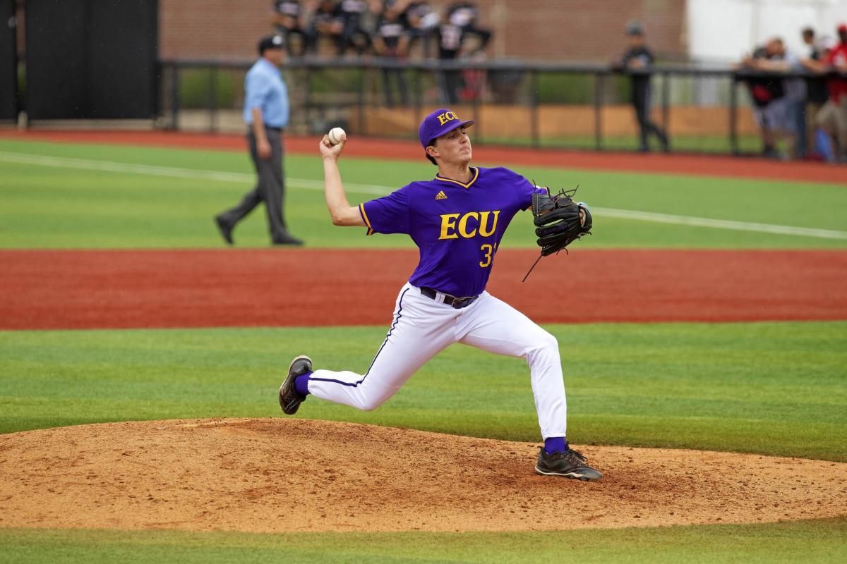 Former East Carolina Pirates pitcher Carter Spivey (33).