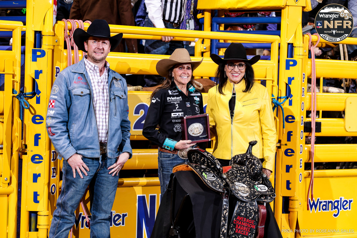 Lisa Lockhart won the average title at the 2023 NFR, one of several buckles she's picked up in Las Vegas. But her 2012 Canadian Finals Rodeo championship is the primary showpiece she wears, a tribute to where her career took flight.