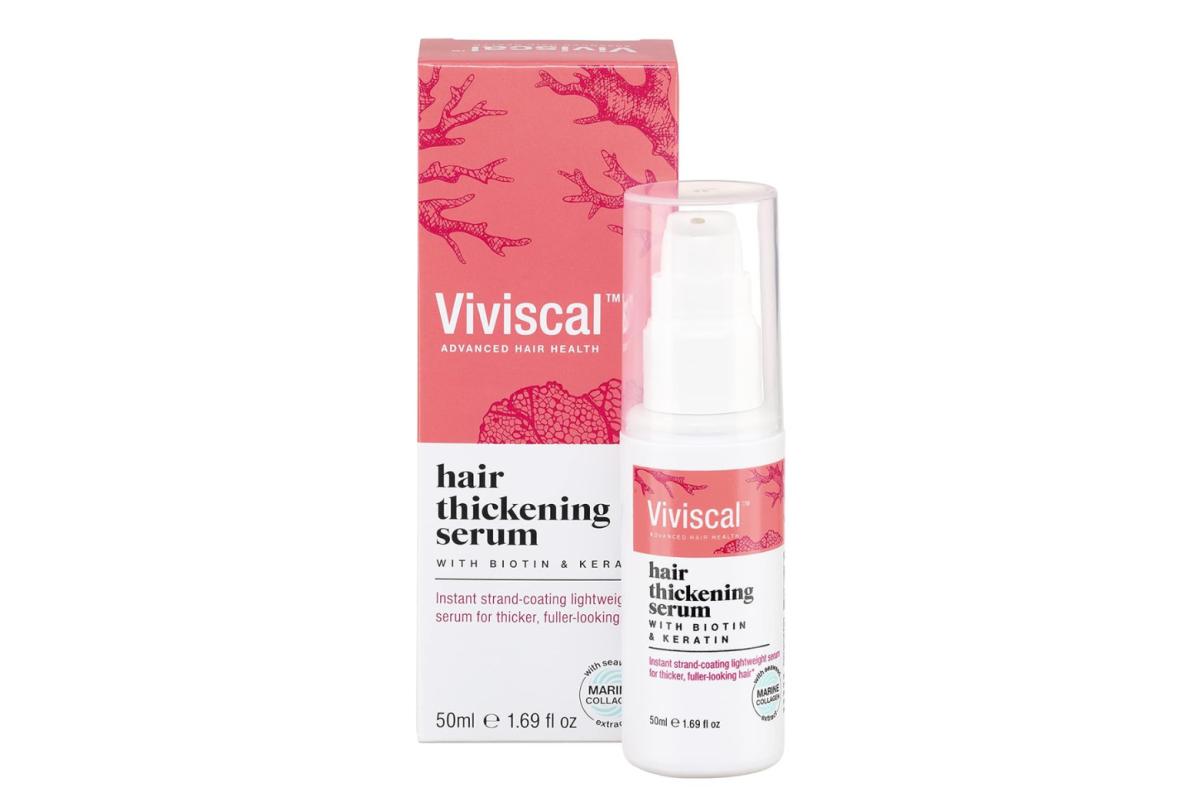 The Viviscal Thickening serum against a white background.