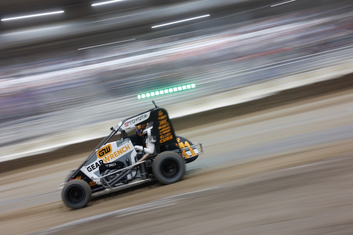 Cannon McIntosh has one of the fastest cars in the field for Saturday's Chili Bowl A-Main main event. Photo courtesy Toyota Racing Development.