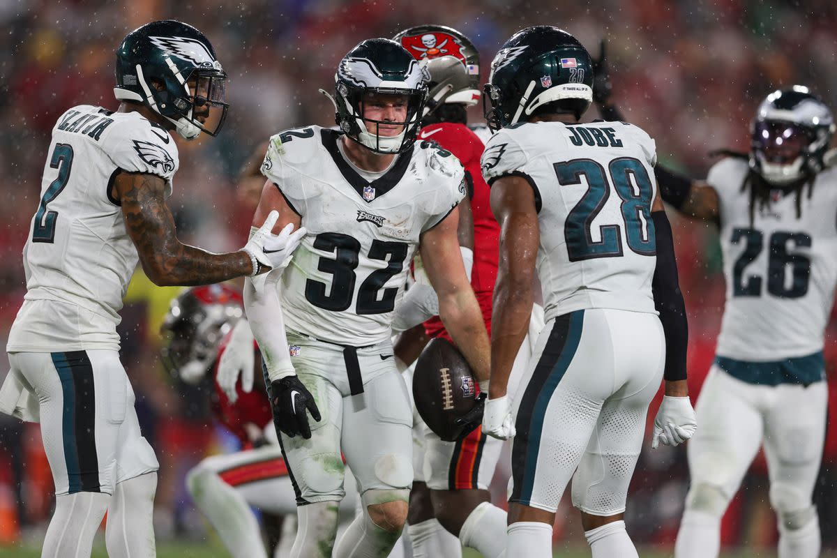 The Philadelphia Eagles and Tampa Bay Buccaneers played in the rain earlier this season. 