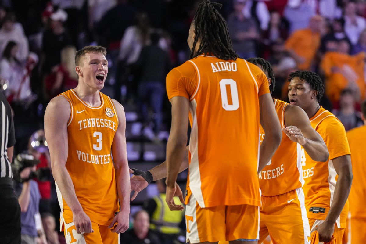 Tennessee Volunteers G Dalton Knecht during the win vs. Georgia. (Photo by Dale Zanine of USA Today Sports)
