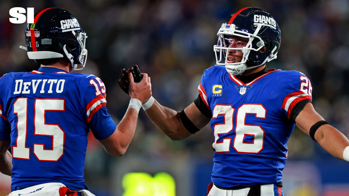 Saquon Barkley and Tommy Devito Talk Giants and NFL Playoffs Sports