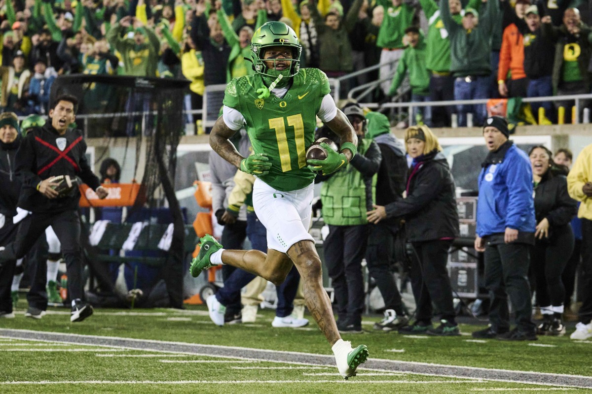 Las Vegas Raiders NFL Draft prospect WR Troy Franklin, Oregon Sports