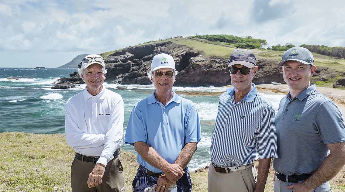 Bill Coore, Ben Crenshaw, Mike Keiser and Ben Cowan-Dewar are on site at Cabot Saint Lucia.