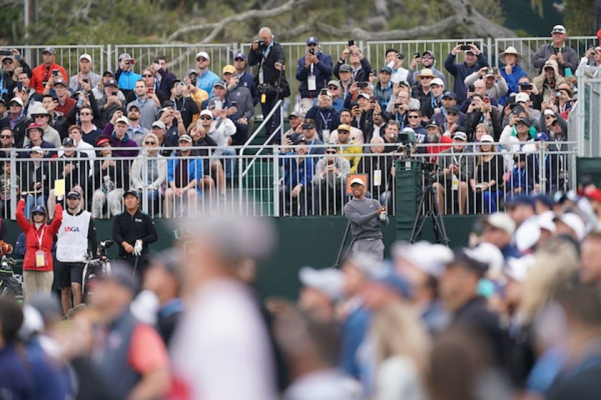 Nobody in golf draws a crowd quite like Tiger Woods, who, despite his extraordinary ability, has been known to plunk an unwary patron.