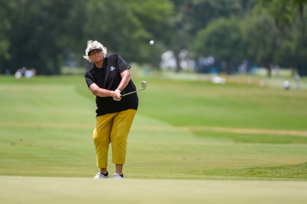 Laura Davies returns to French Lick, Ind., to defend her title in the Senior LPGA Championship, which begins today.