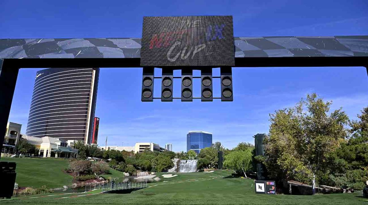 The first hole is pictured of the Netflix Cup course.