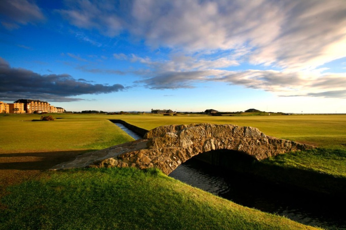 The walk over St. Andrews' Swilcan Bridge was not always toward the Old Course's 18th green, as the course was routinely played in revserse during its early years.
