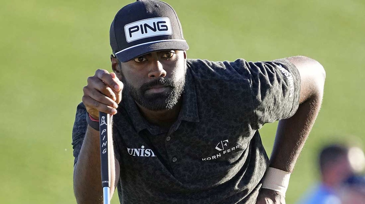 Sahith Theegala is 7 under with two holes left in his opening round in Phoenix.