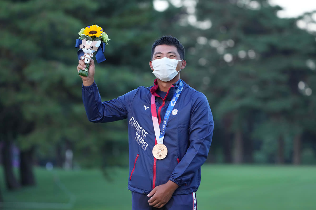 C.T. Pan at the Olympics, with a "Chinese Taipei" jacket. Taiwan competes at the Olympics under that name based on an IOC vote in 1979.USA Today