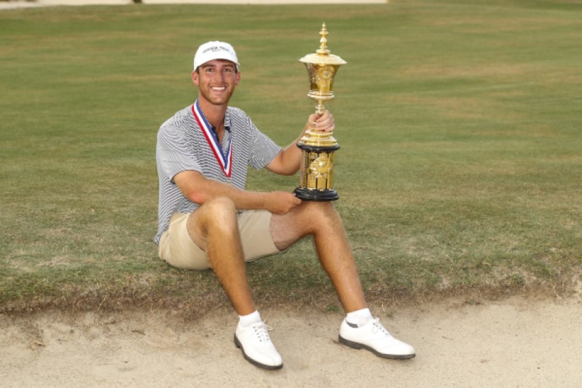 Andy Ogletree wins the Havemeyer Trophy after he defeated John Augenstein for the U.S. Amateur title at Pinehurst (N.C.) Resort.