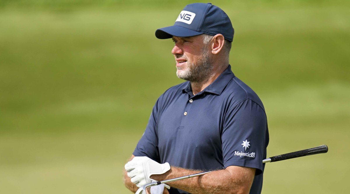 Lee Westwood is pictured at the 2022 LIV Golf Invitational Bangkok.
