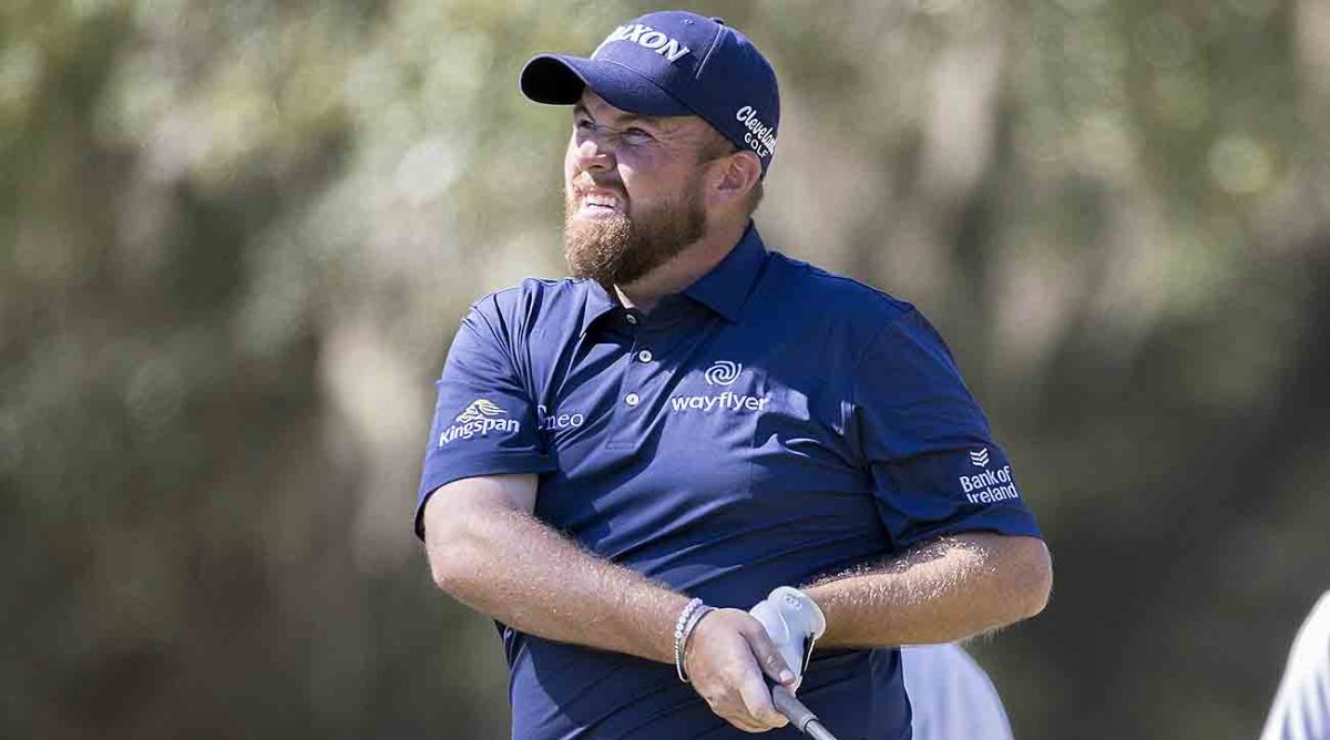 Shane Lowry watches a shot at the 2022 CJ Cup in South Carolina.