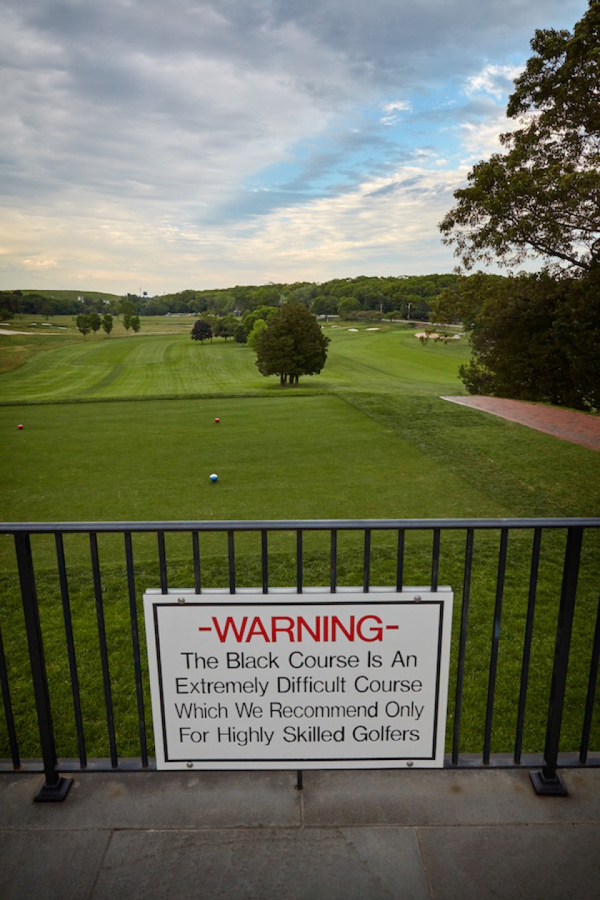 Bethpage Black’s warning on the first tee box leaves no doubt about the test from A.W. Tillinghast that awaits.