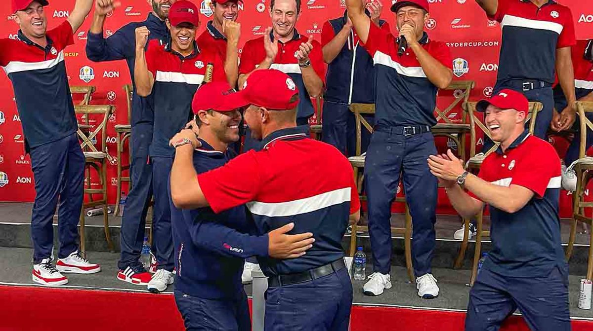 After a summer-long feud, Brooks Koepka and Bryson DeChambeau buried the hatchet at the Ryder Cup.