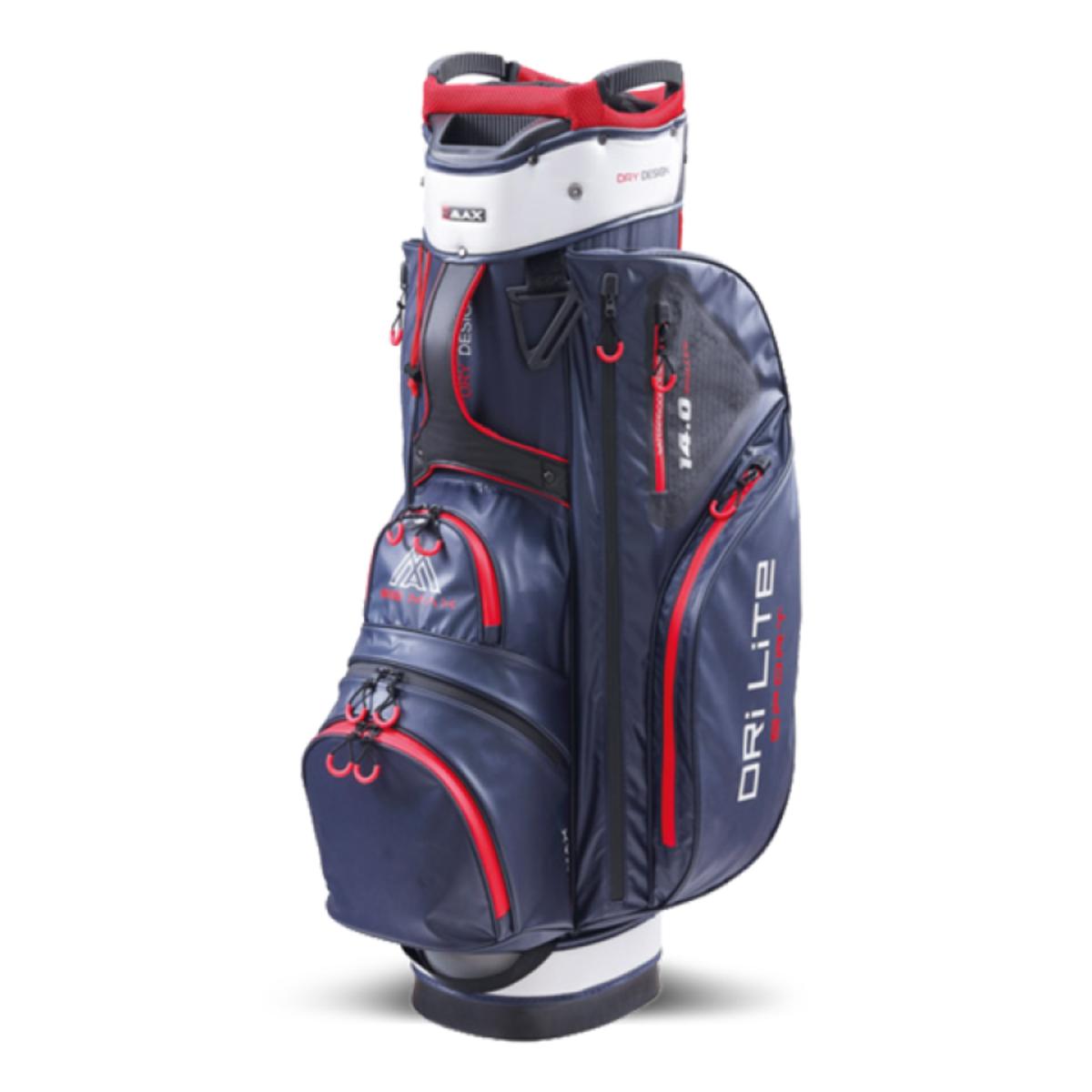 Big Max's Dri Lite Sport 14.0 Series cart bag weighs just 4.4 pounds and comes with a bevy of innovative pocket functionalities, along with a stylish European look. 
