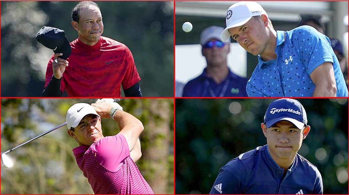 Players of interest: Tiger Woods, Jordan Spieth, Collin Morikawa and Rory McIlroy.