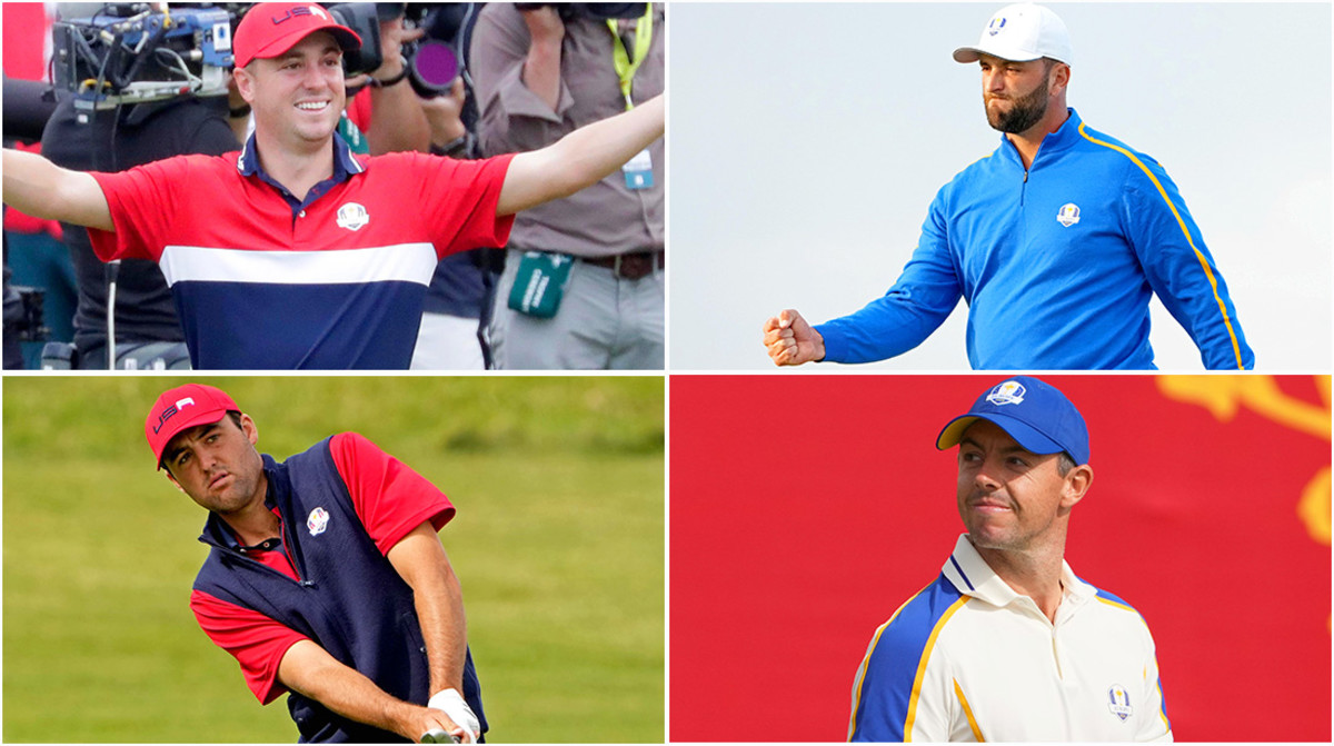 Justin Thomas, Jon Rahm, Rory McIlroy and Scottie Scheffler.