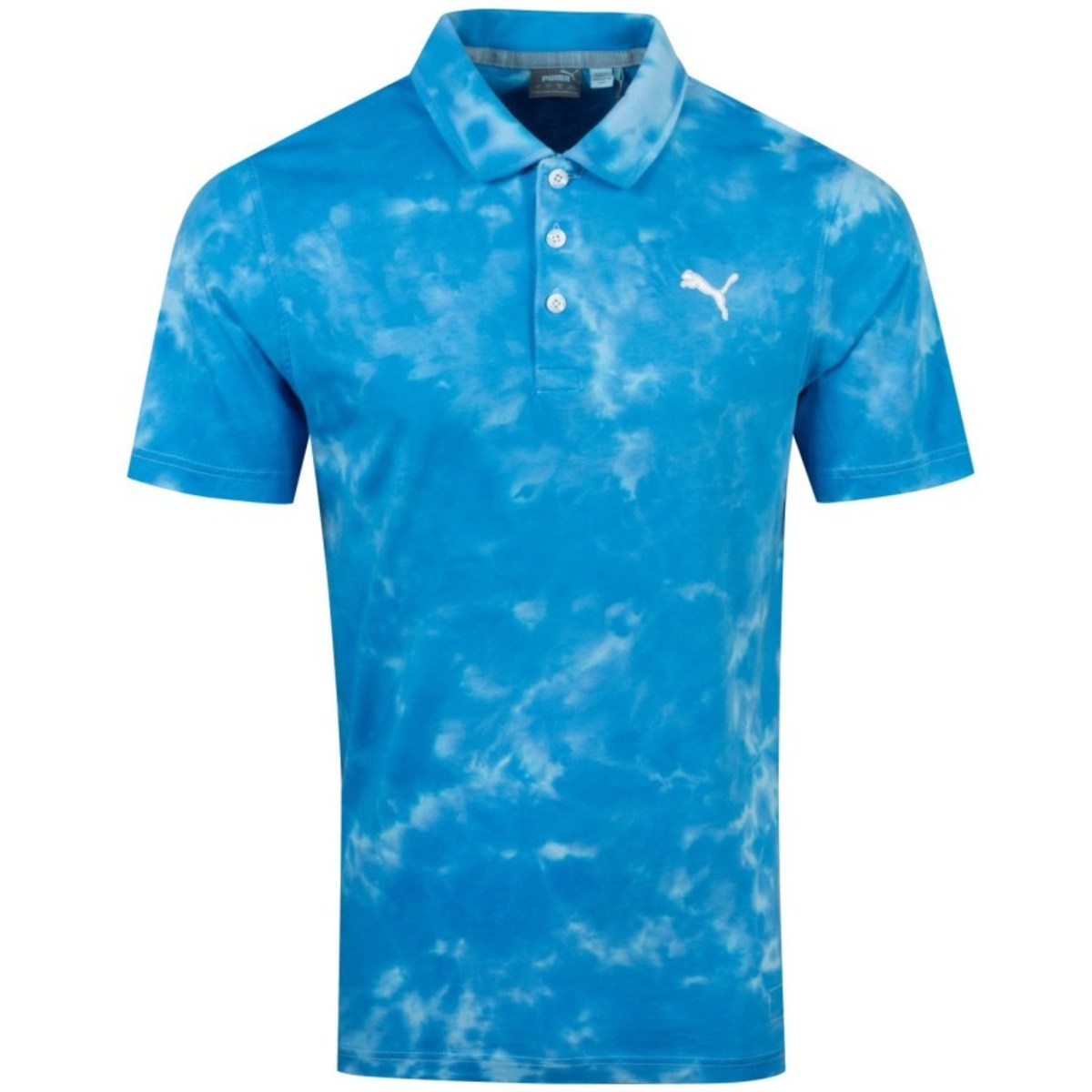 Puma Golf's Haight polo shirt in ibiza blue.