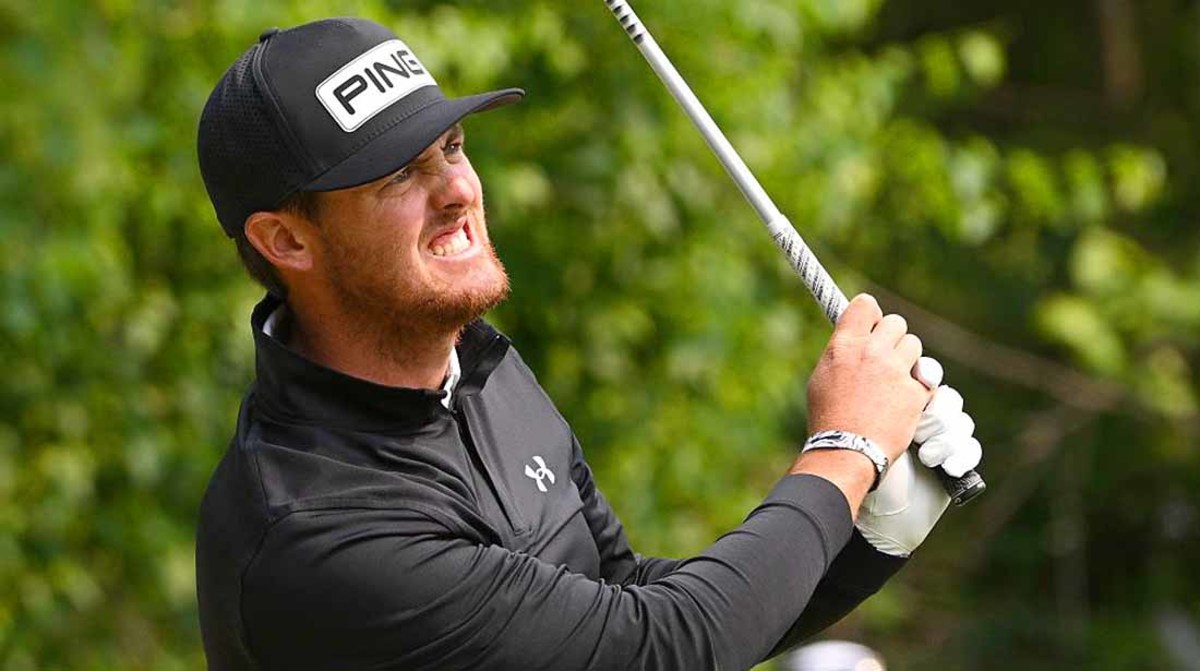 Mito Pereira watches a shot in the final round of the 2022 PGA Championship.