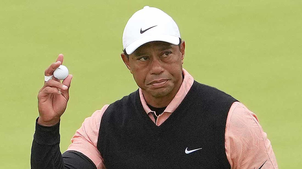 Tiger Woods is shown on Saturday at the 2022 PGA Championship.