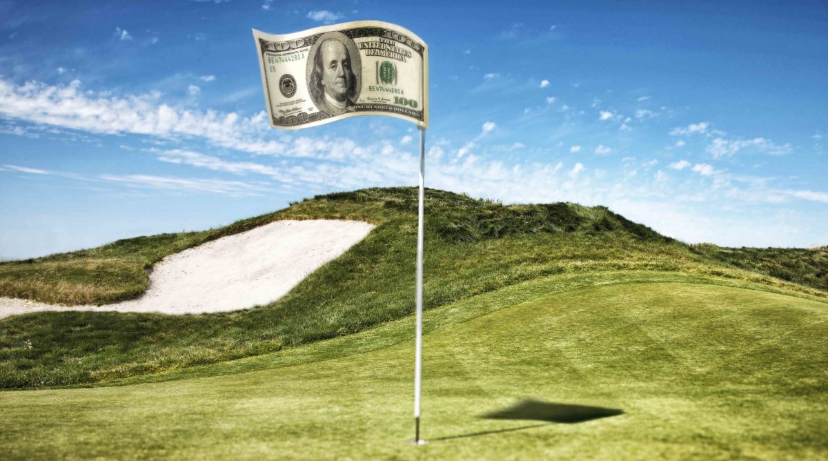 Illustration for Bad Takes Week story about PGA Tour players and gambling