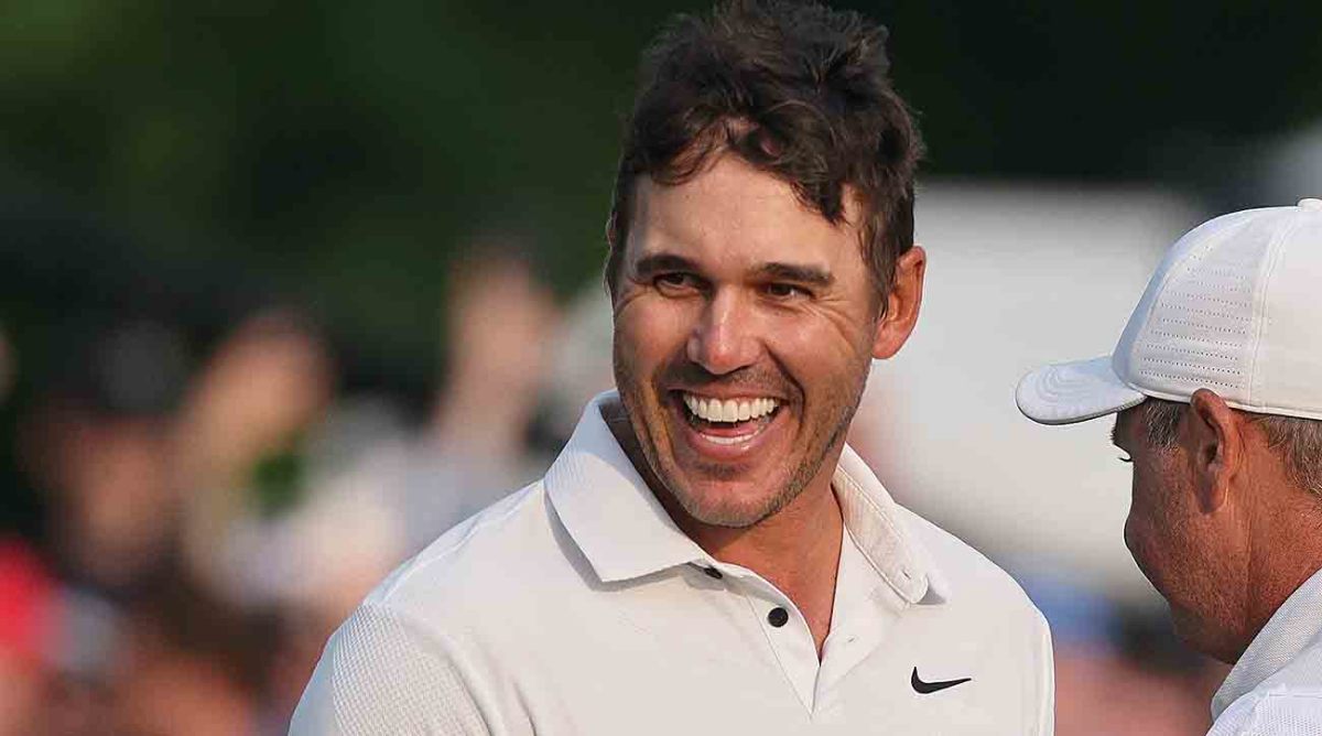 Brooks Koepka smiles after winning the 2023 PGA Championship at Oak Hill.