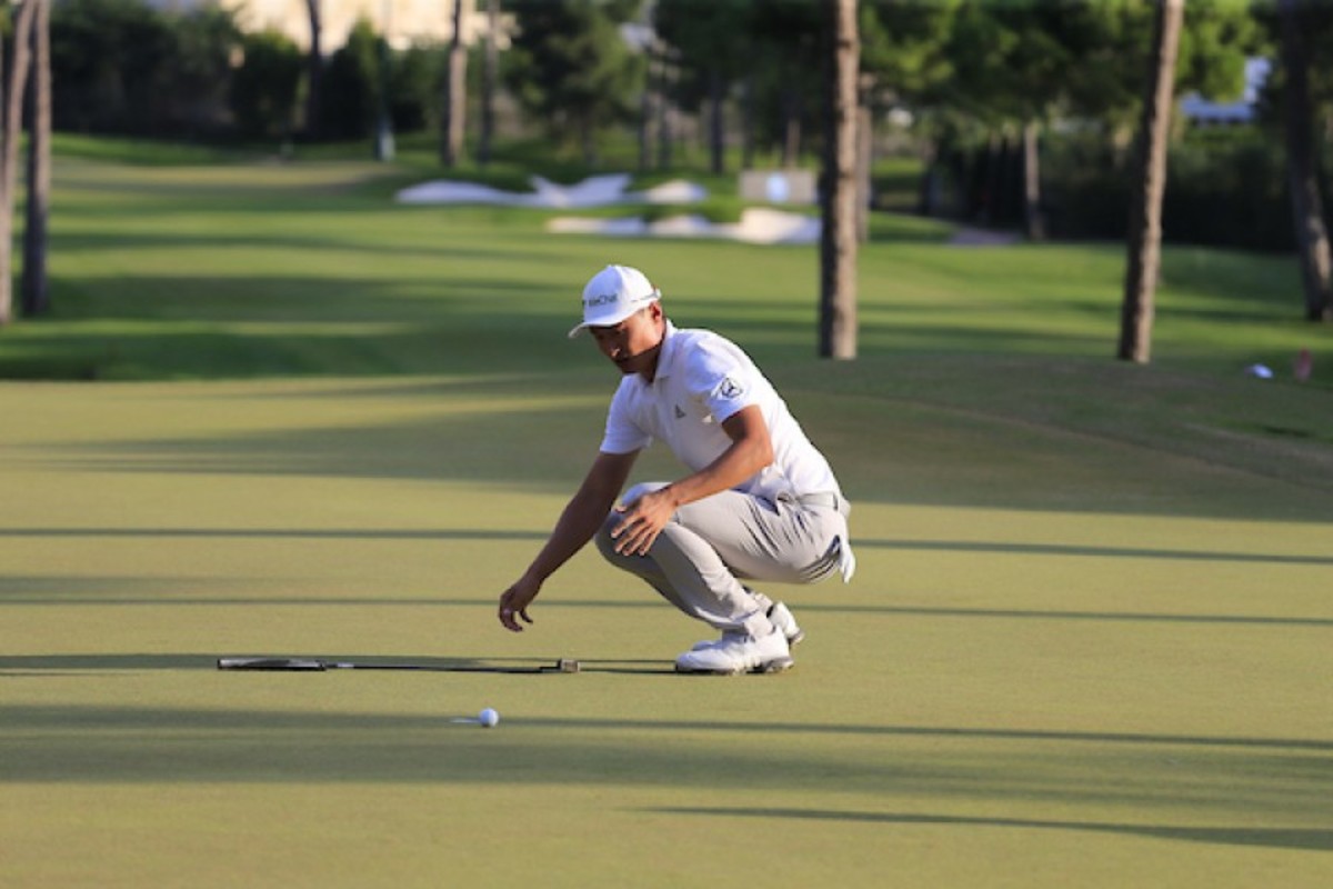 A missed 3-footer on the first playoff hole in the Turkish Airlines Open brings Haotong Li to his knees.