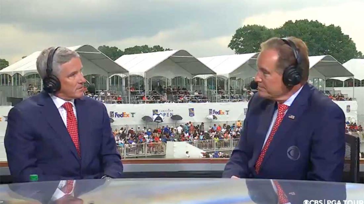 Jay Monahan and Jim Nantz talked LIV Golf last weekend at the Canadian Open.