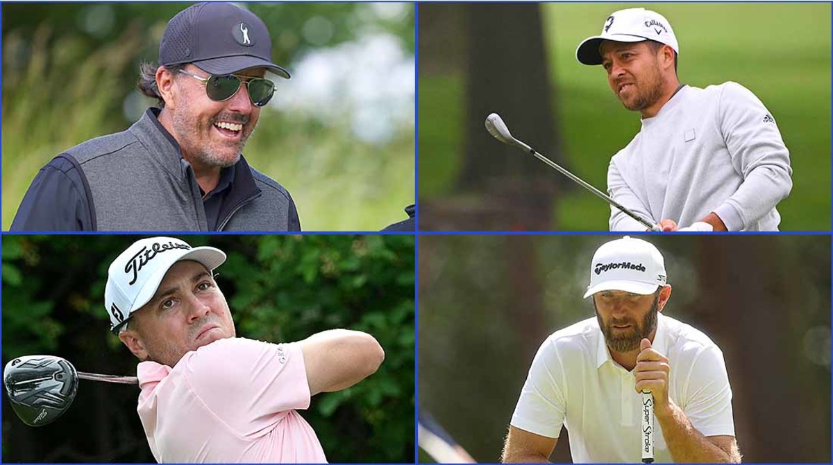 Phil Mickelson, Xander Schauffele, Dustin Johnson, Justin Thomas