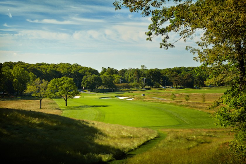 The view near the 16th tee shows the beauty of Bethpage Black’s sprawling site in Farmingdale, N.Y.