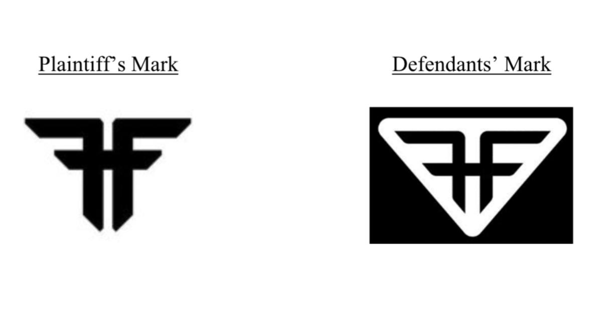 A comparison of the HyFlyers logo and that of Fallen, a skateboarding footwear and apparel company.
