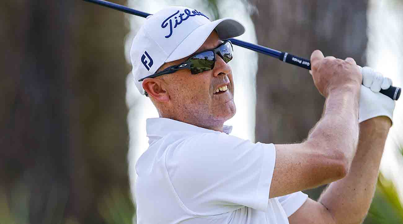 Cameron Percy plays his shot from the second tee during the final round of the 2023 Honda Classic.