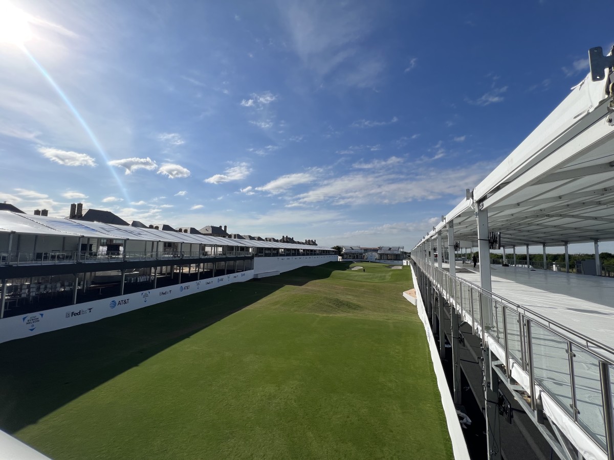 The At&T Byron Nelson’s new 17th hole stadium.