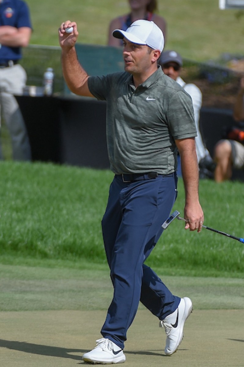 Francesco Molinari, celebrating his birdie putt on the final hole of the Arnold Palmer Invitational, is starting to become as proficient with the putter as he has been tee to green.
