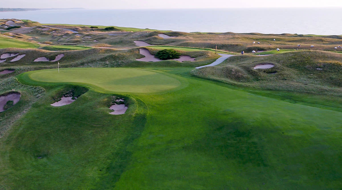 The 10th hole at Whistling Straits.