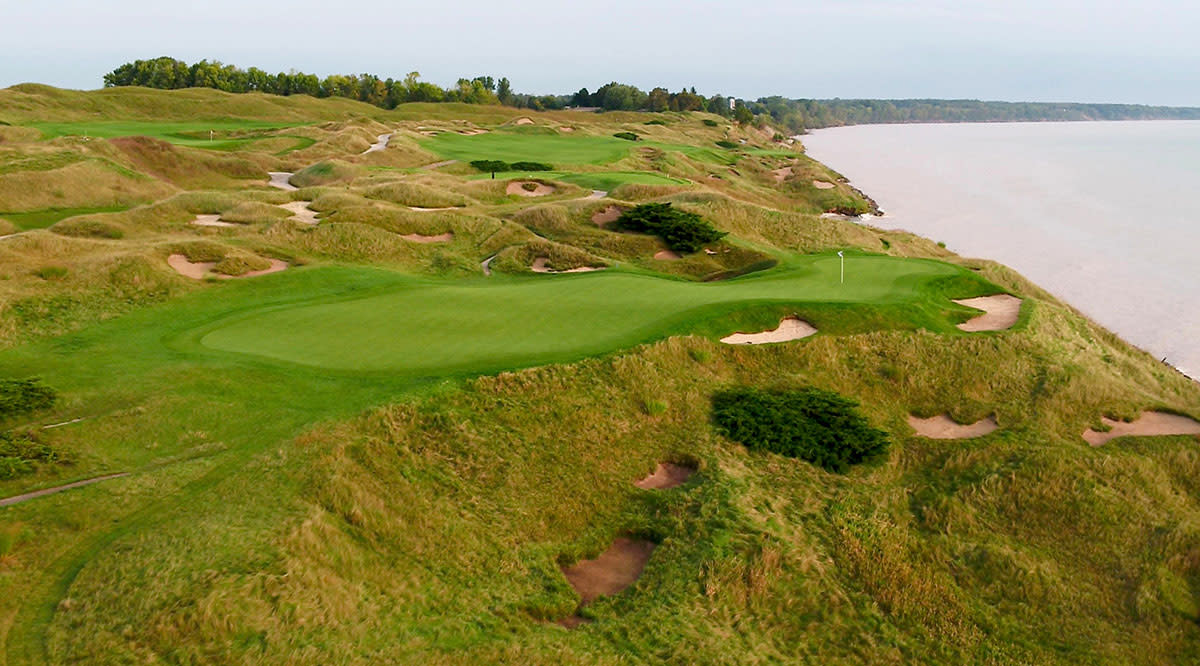 The 12th hole at Whistling Straits.