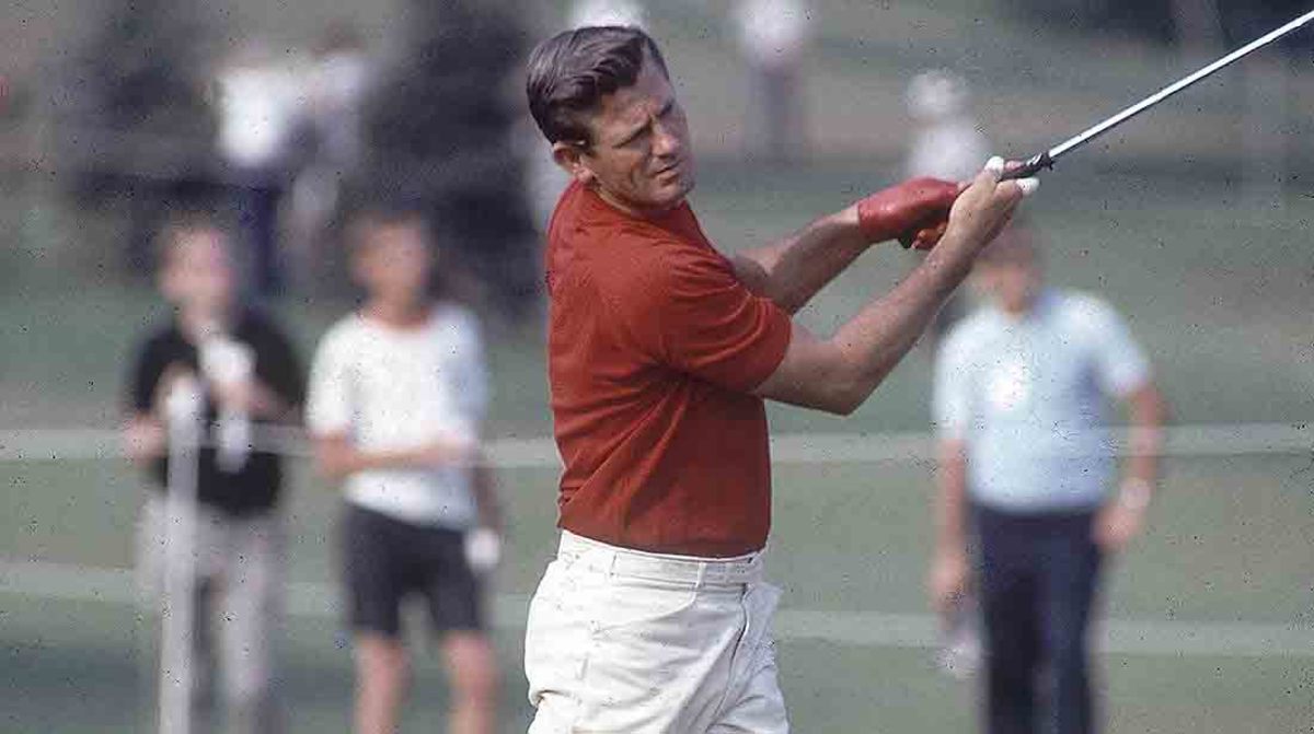 Doug Sanders is pictured at the 1966 PGA Championship at Firestone Country Club.