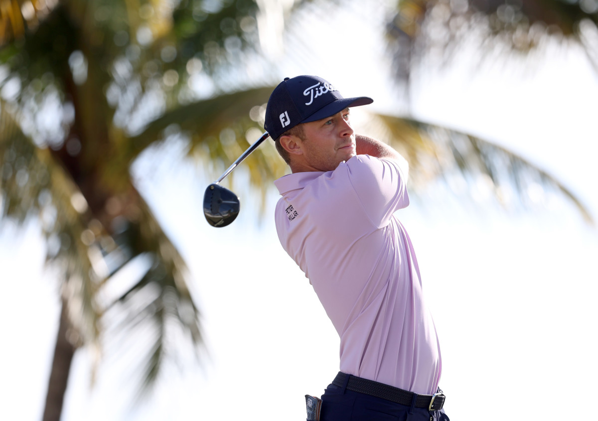 Ben Carr of the United States hits his first shot on the 10th hole during the second round of the Puerto Rico Open at Grand Reserve Golf Club on March 03, 2023 in Rio Grande, Puerto Rico.