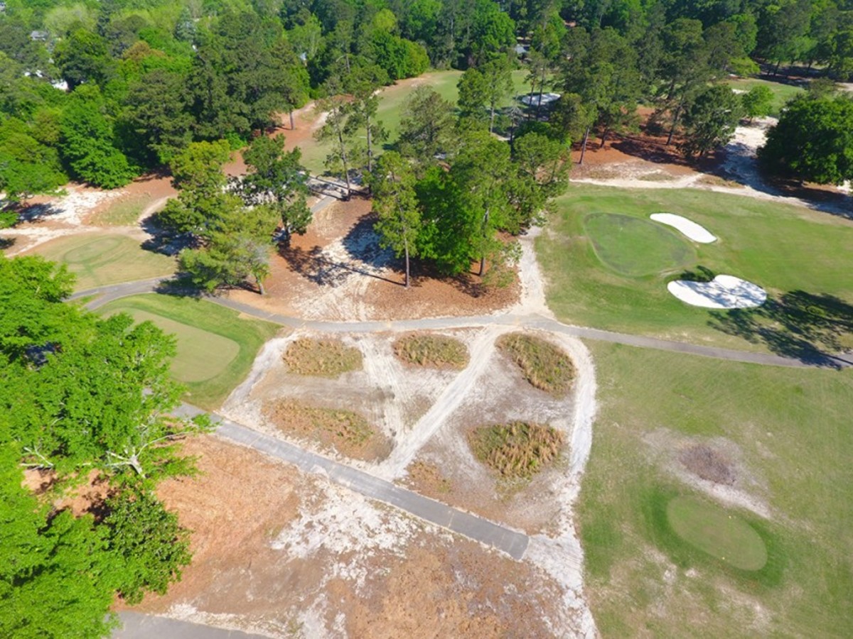 A pre-work drone's eyeview of the Quixote Club, which Kris Spence is renovating.