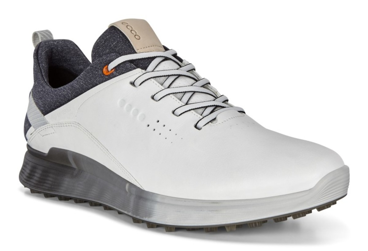 Ecco's S-Three shoes in white.