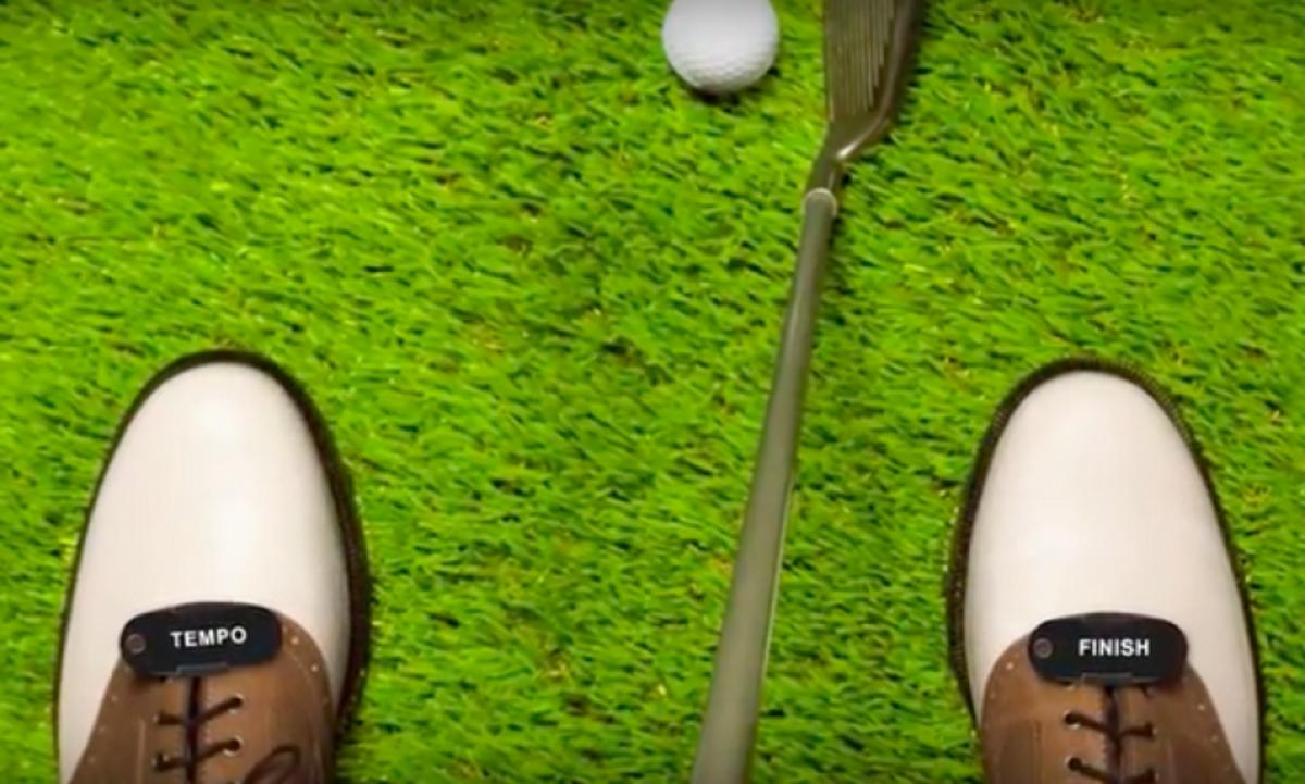 With ShoeTips, key swing thoughts are always within sight.