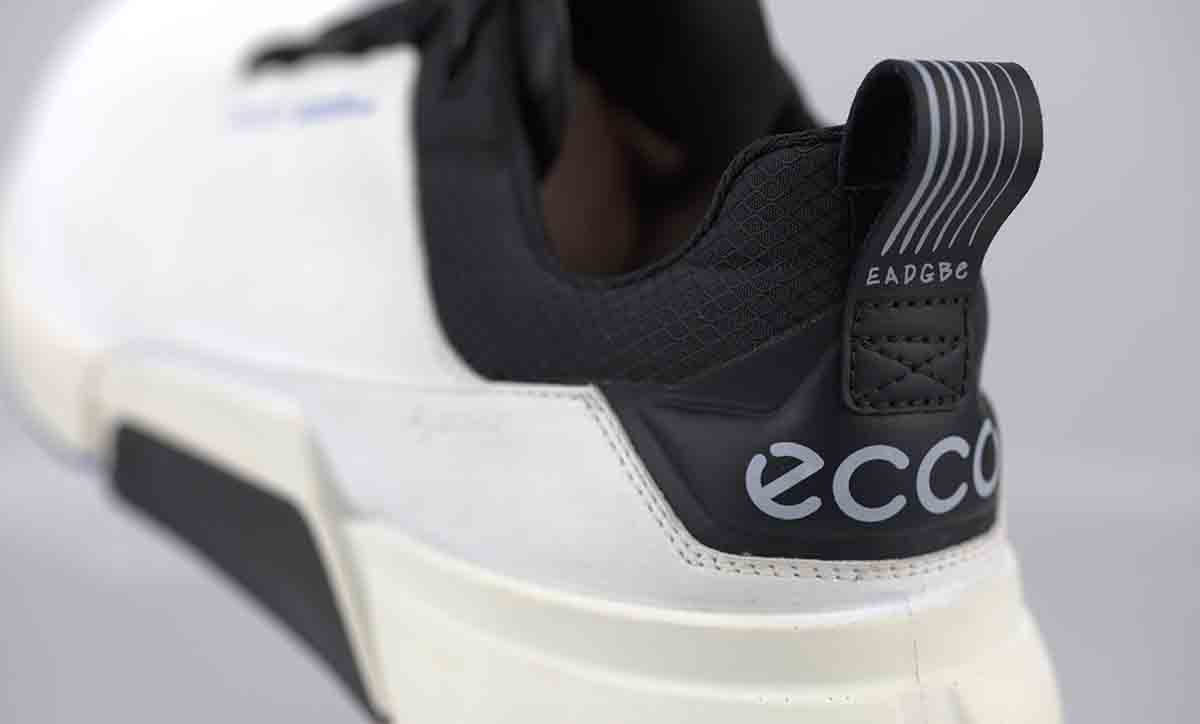Distinctive touches on the Erik van Rooyen Ecco Golf Biom H4 shoe.