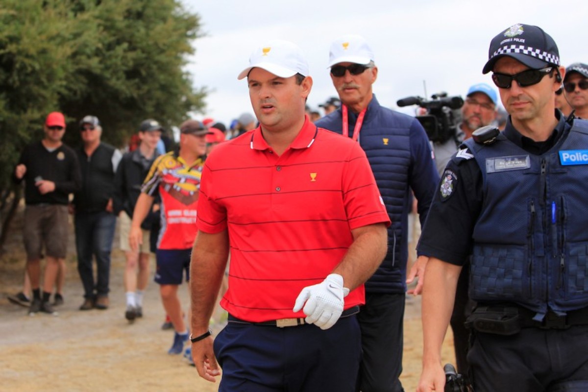 Even the extra security at the Presidents Cup failed to keep American Patrick Reed out of trouble with the host Australian fans. 