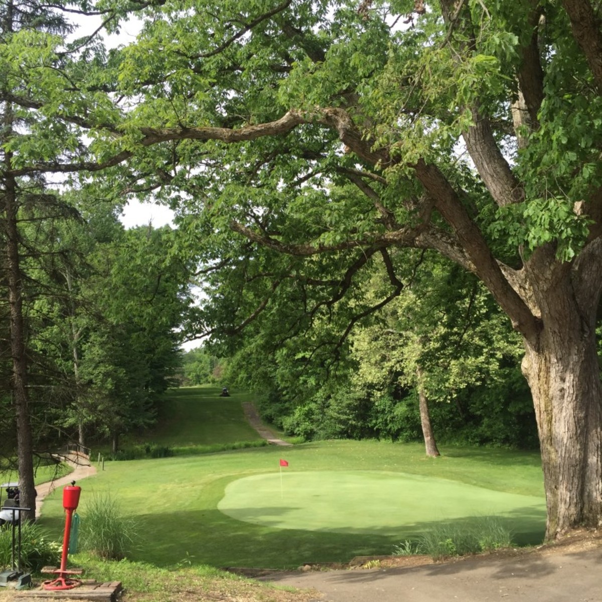 The 18th hole at Minerva Lake in Columbus, Ohio