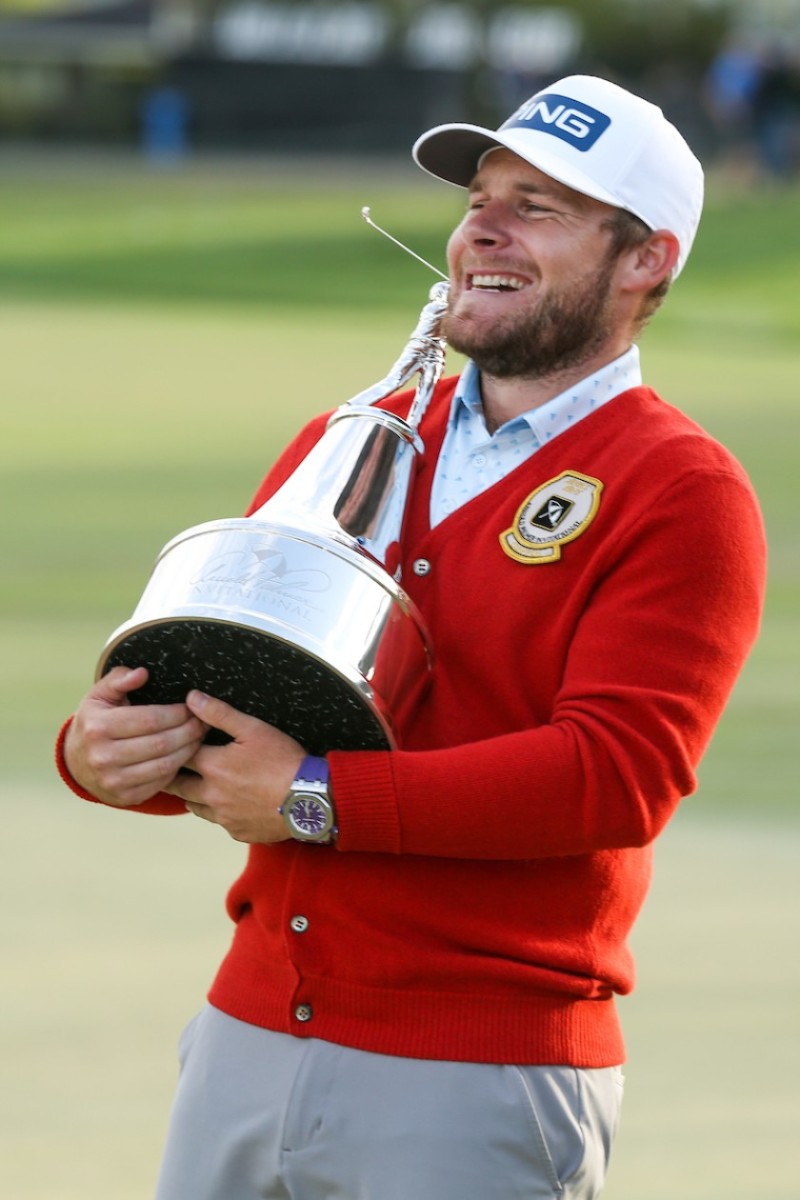 Tyrrell Hatton wraps up his 1st victory on the PGA Tour, at the Arnold Palmer Invitational on Sunday at Bay Hill in Orlando, Fla.
