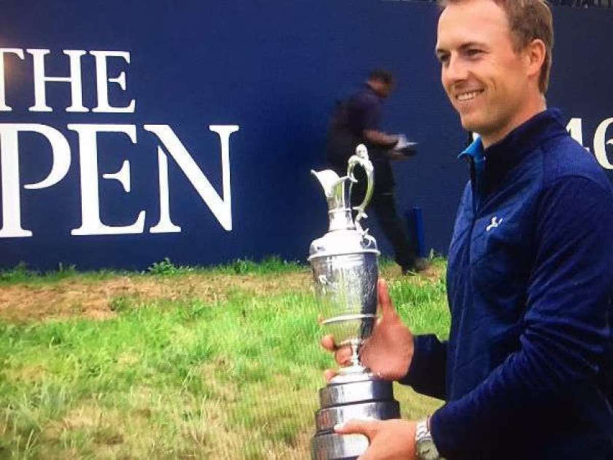 Jordan Spieth, with the Claret Jug